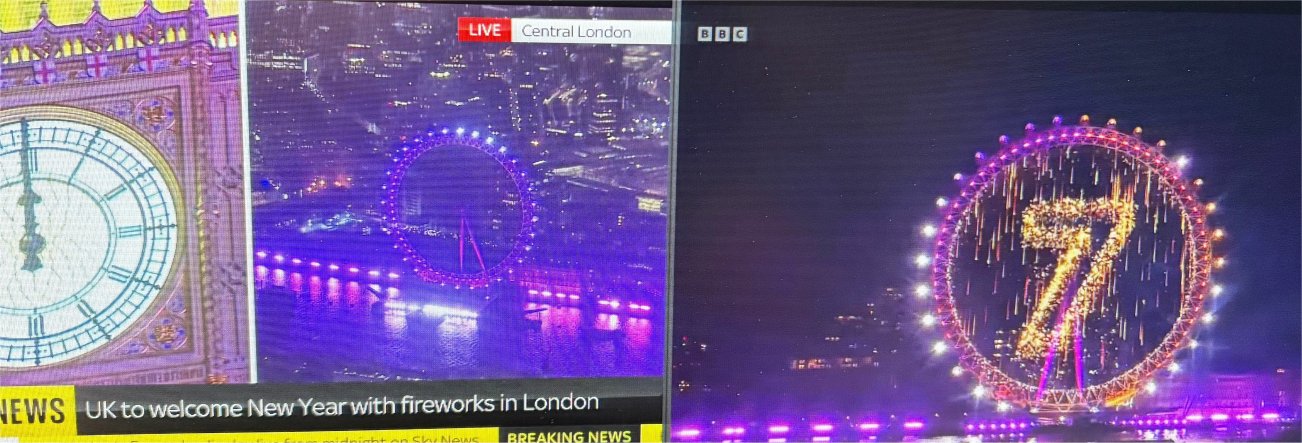 Fake BBC fireworks compared to Sky